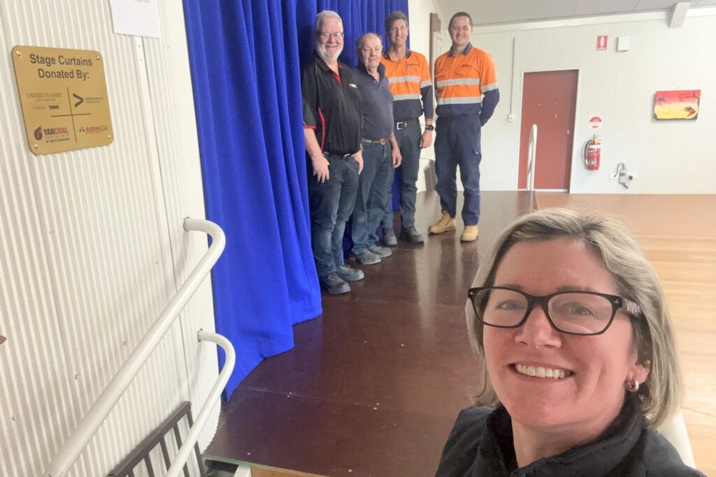 New stage curtains at Jerrys Plains Community Hall